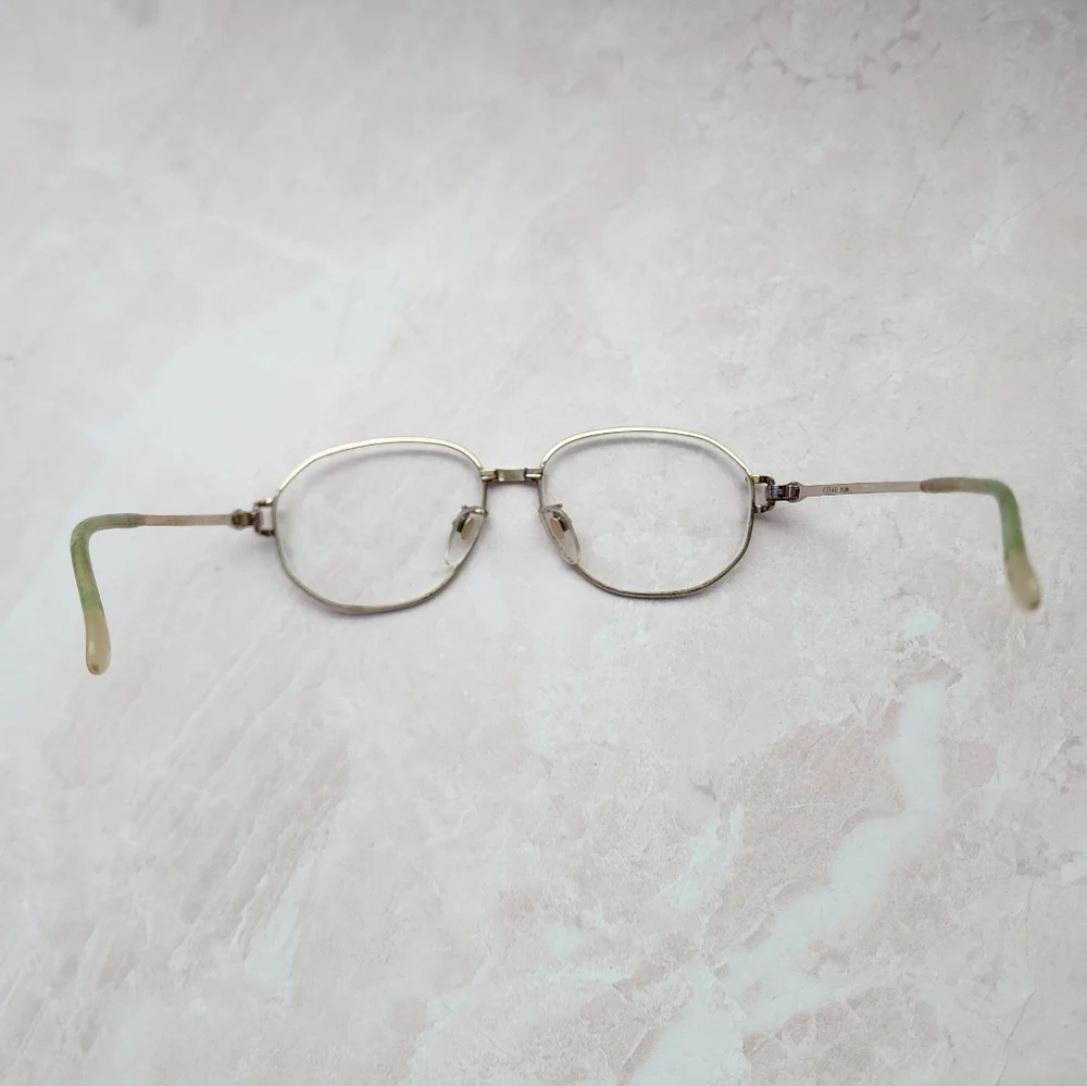 CELINE x VINTAGE 12K Gold Filled‎ Oval Glasses Frames style 8560